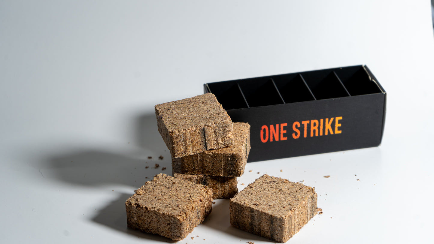 Eco-friendly fire starter made from recycled materials